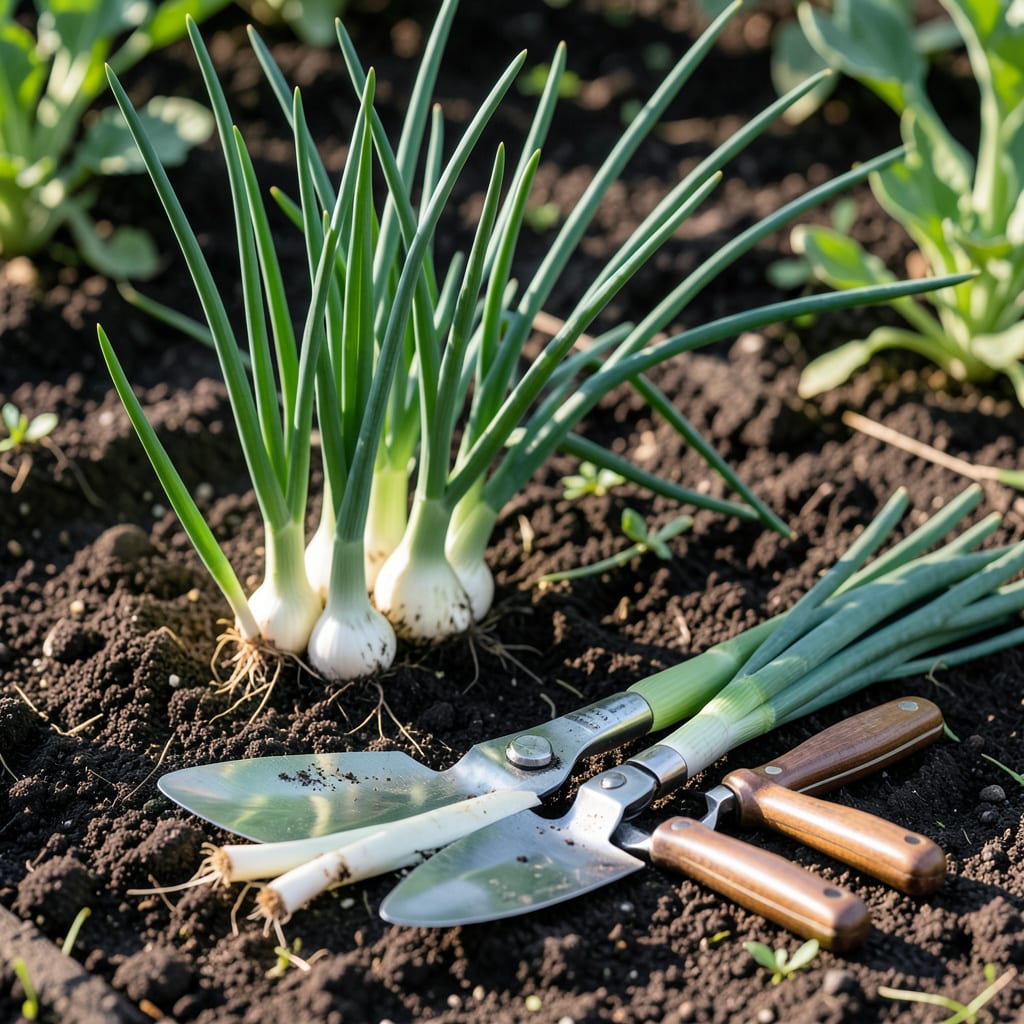 Visual representation of When to Harvest Scallions: Visual Cues for Garden Fresh Flavor