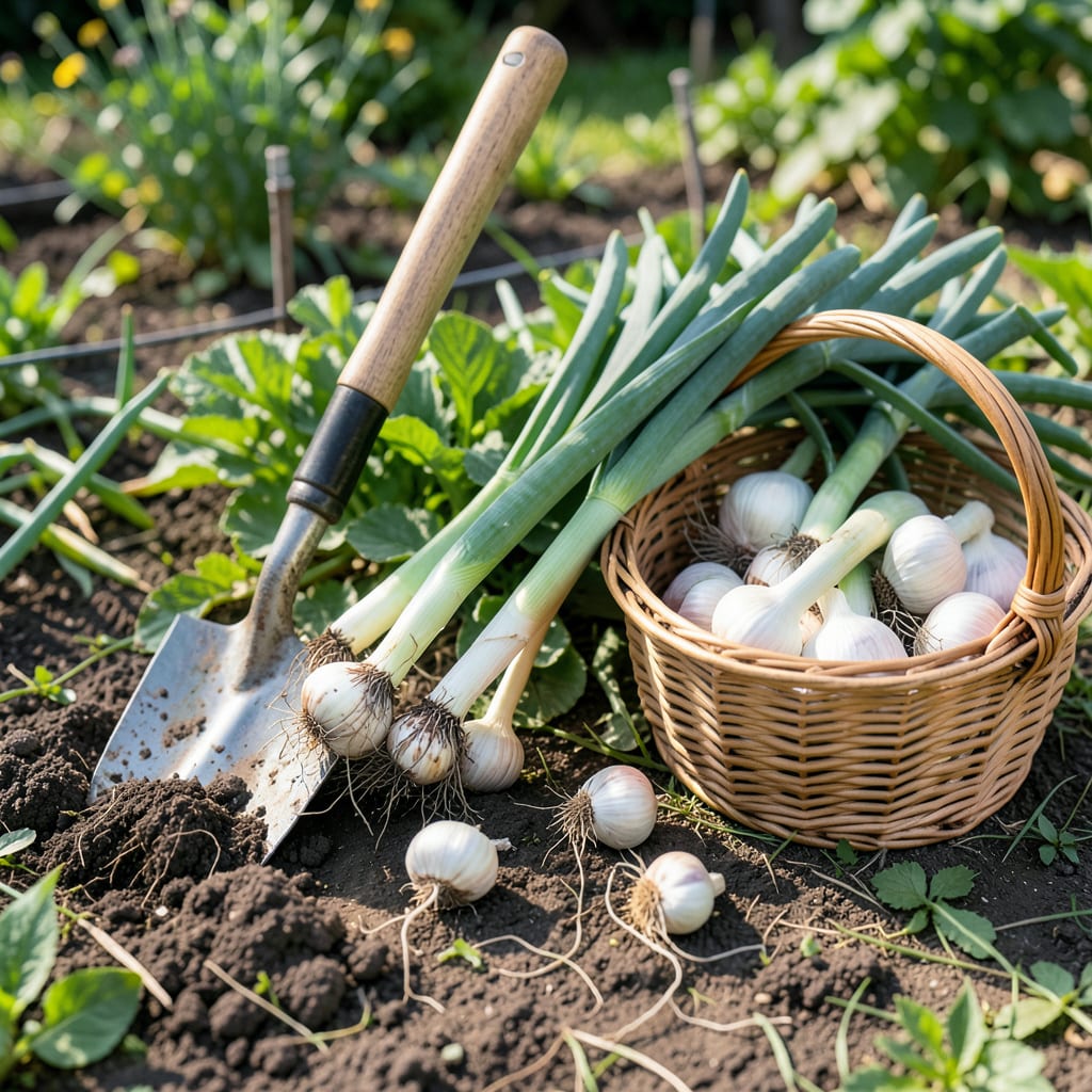 When to Harvest Softneck Garlic: Field Tested Signs for Gardeners example with annotations