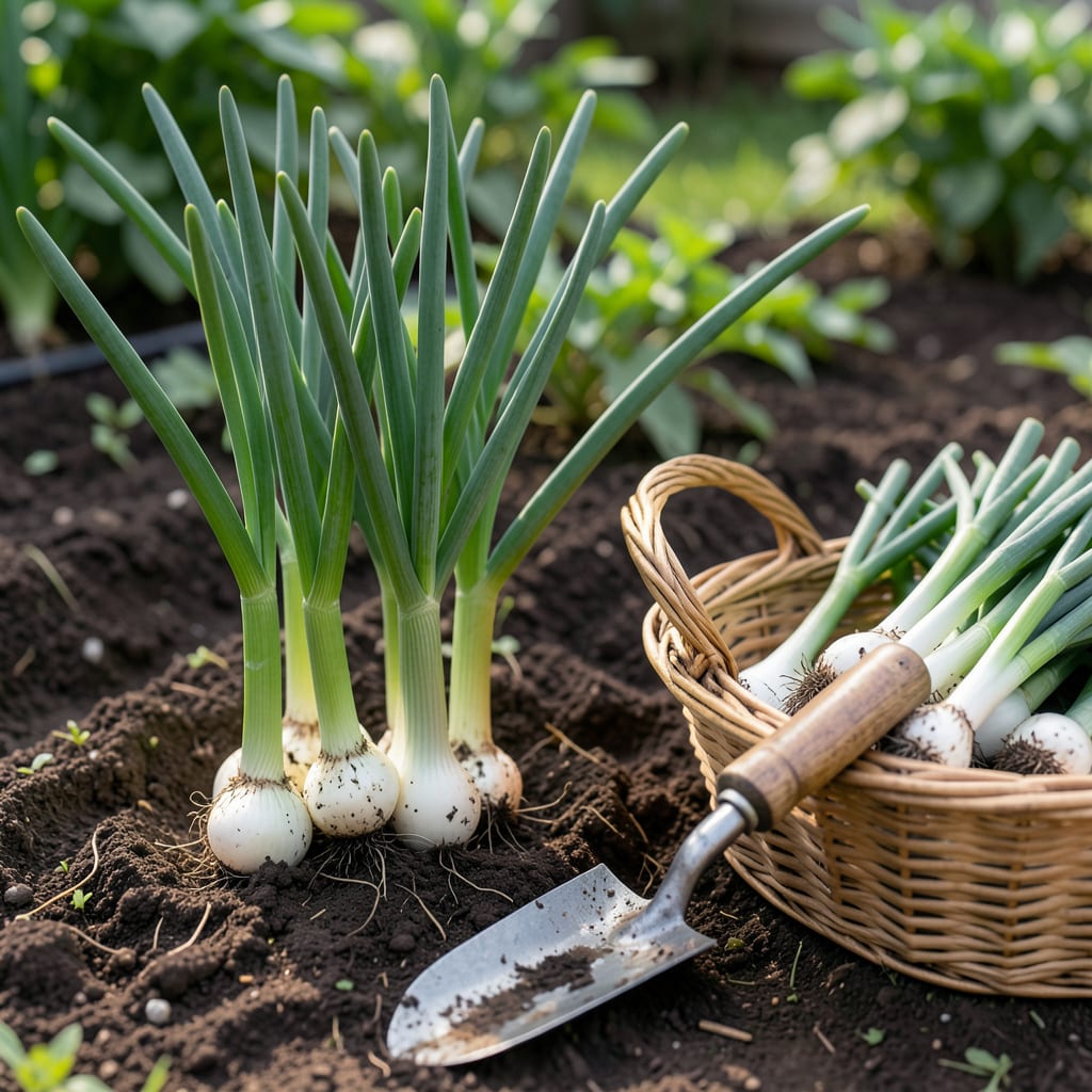 Visual representation of When to Harvest Spring Onions: Visual Cues for Peak Flavor