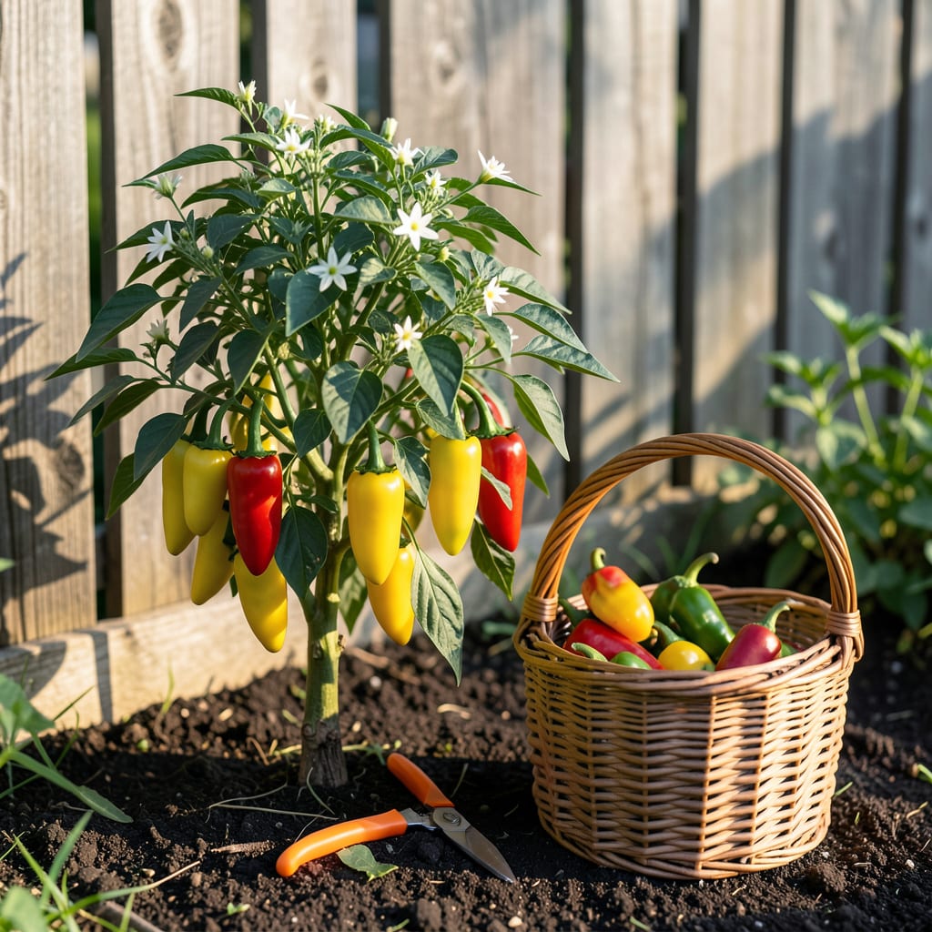 When to Harvest Sweet Banana Peppers: Color and Size Clues for Gardeners illustration with key details