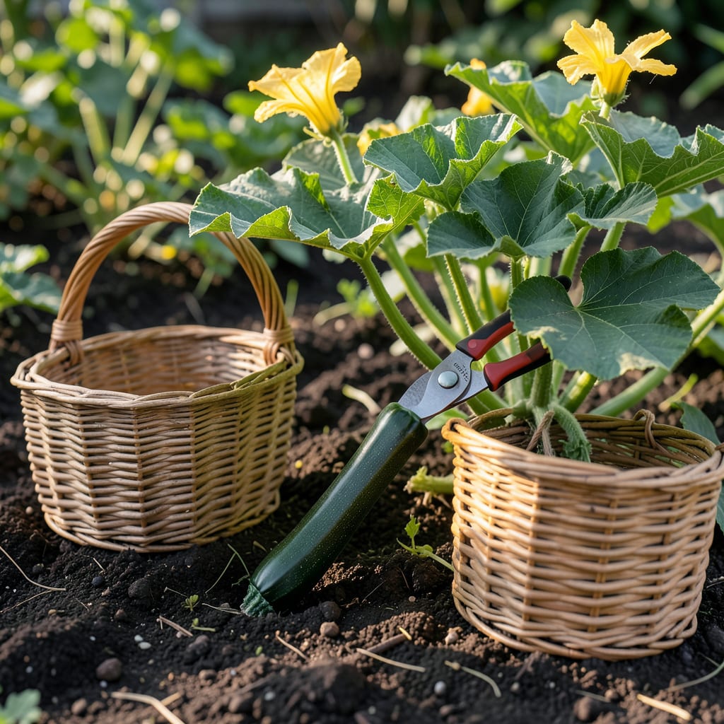 when to harvest zuccini example with annotations