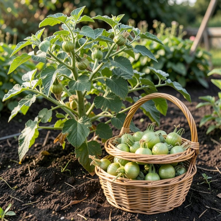 When to Pick a Tomatillo: Husks Split and Fruit Fills the Shell