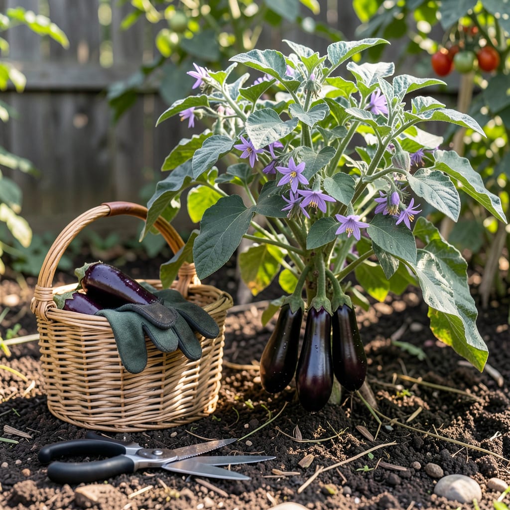 Visual representation of When to Pick an Eggplant: Perfect Timing for Juicy Harvests