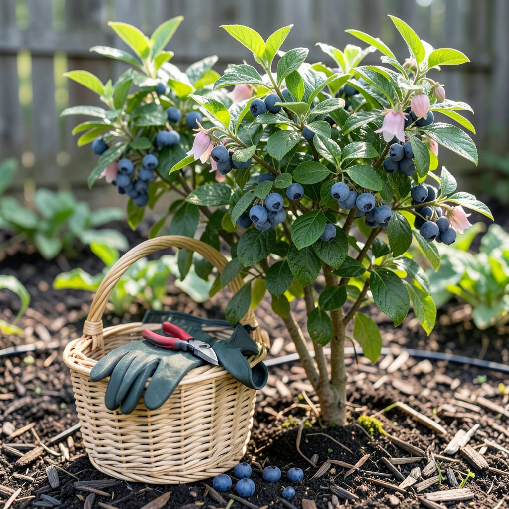When to Pick Blueberries: Perfect Timing for Sweetest Harvest illustration with key details