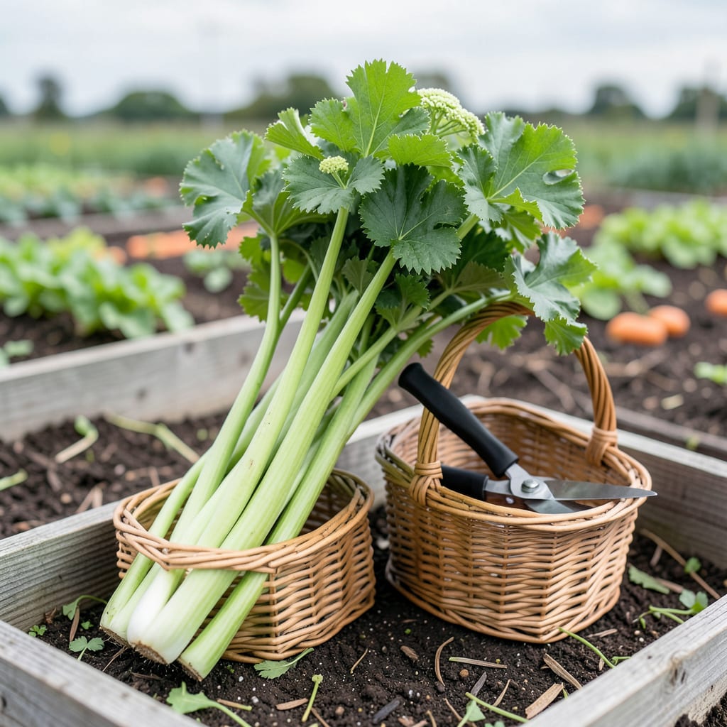 when to pick celery illustration with key details