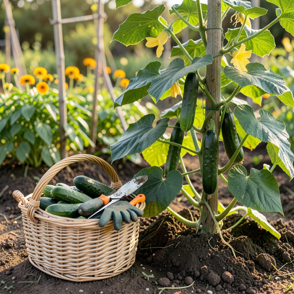 Visual representation of When to Pick Cucumbers: Perfect Timing for Juicy, Crisp Harvests