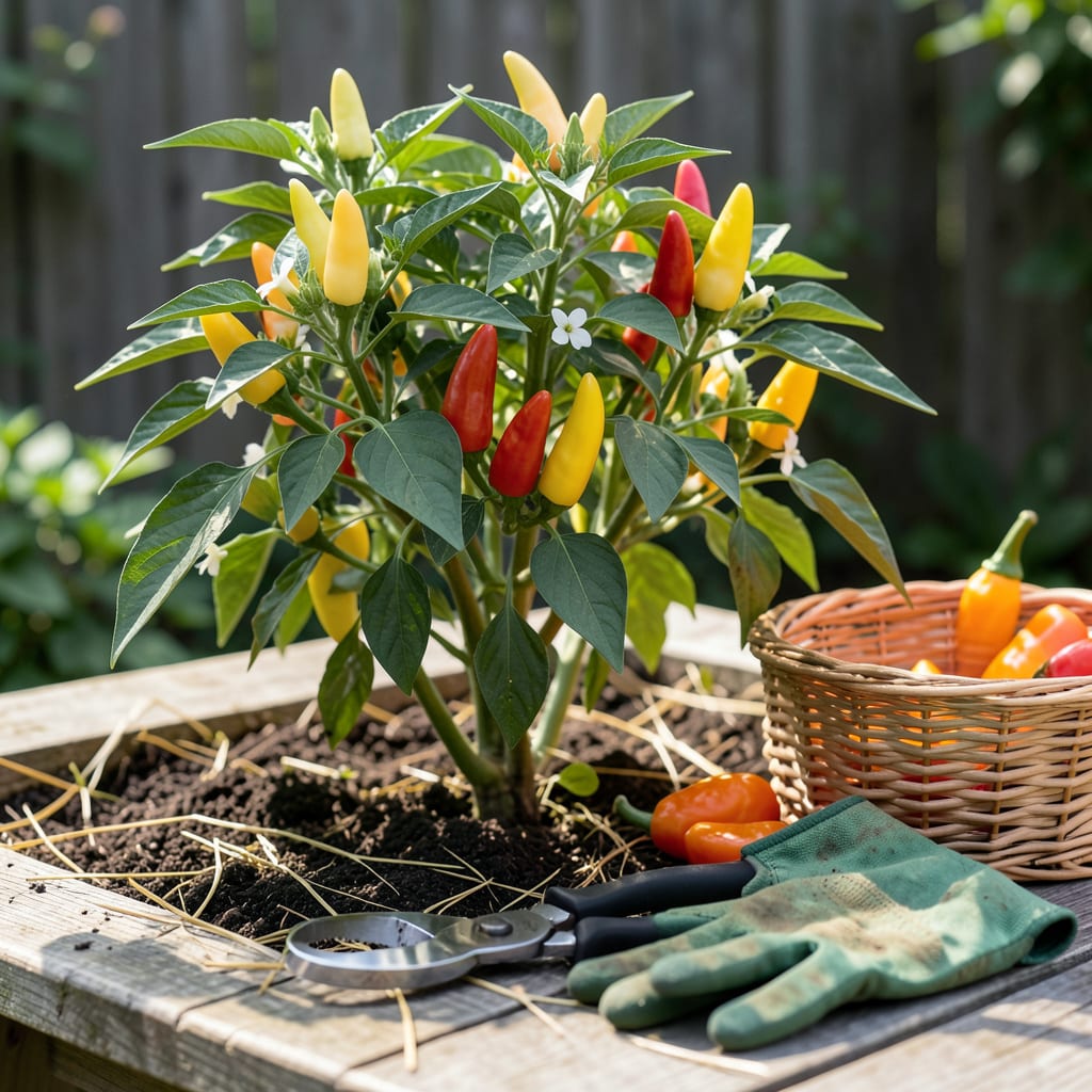 when to pick hot banana peppers illustration with key details