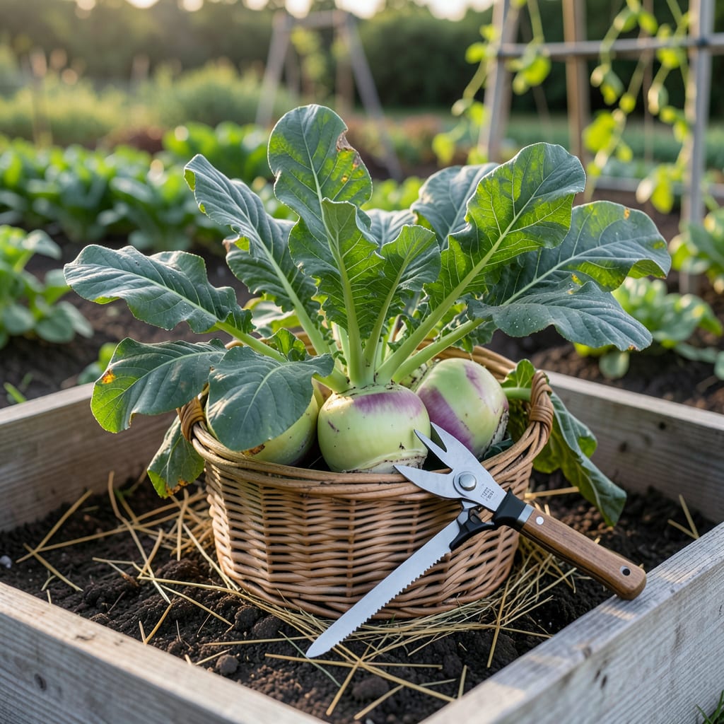 When to Pick Kohlrabi: Perfect Timing for Sweet, Crisp Harvests example with annotations