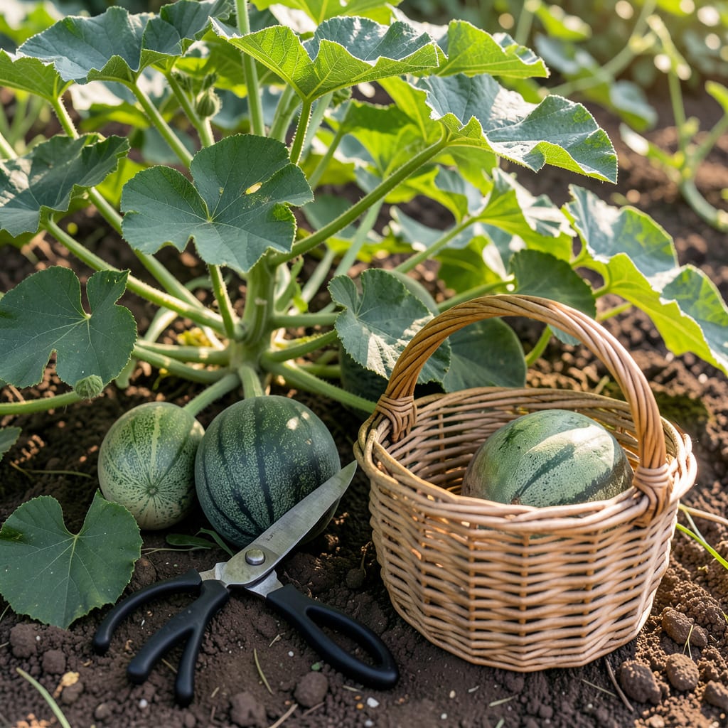 Visual representation of When to Pick Melons: Netting and Aroma Indicators for Sweetness