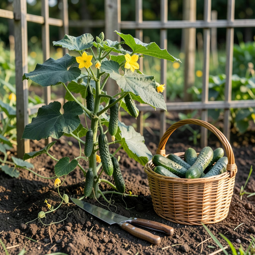 When to Pick Mini Cucumbers: Size and Firmness Indicators illustration with key details