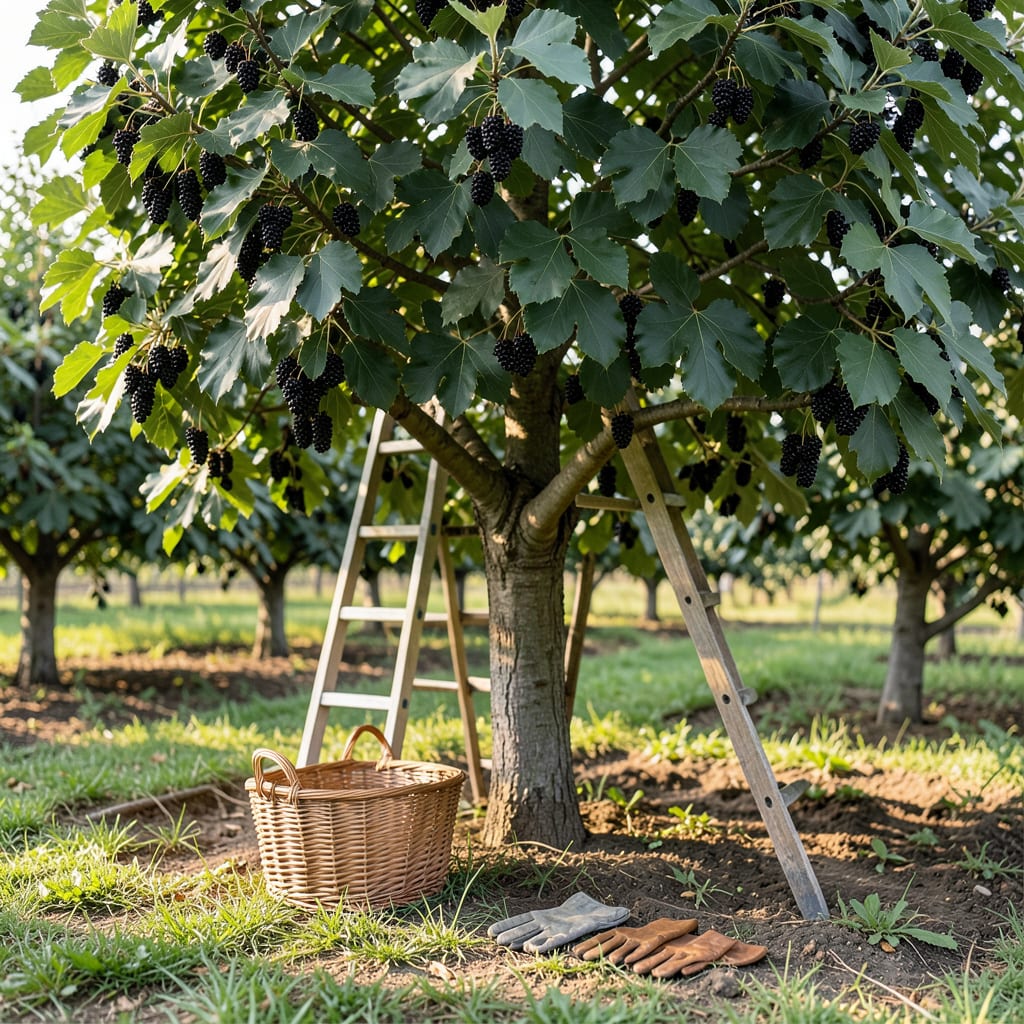 When to Pick Mulberries: Seasonal Timing for Sweetest Harvest illustration with key details