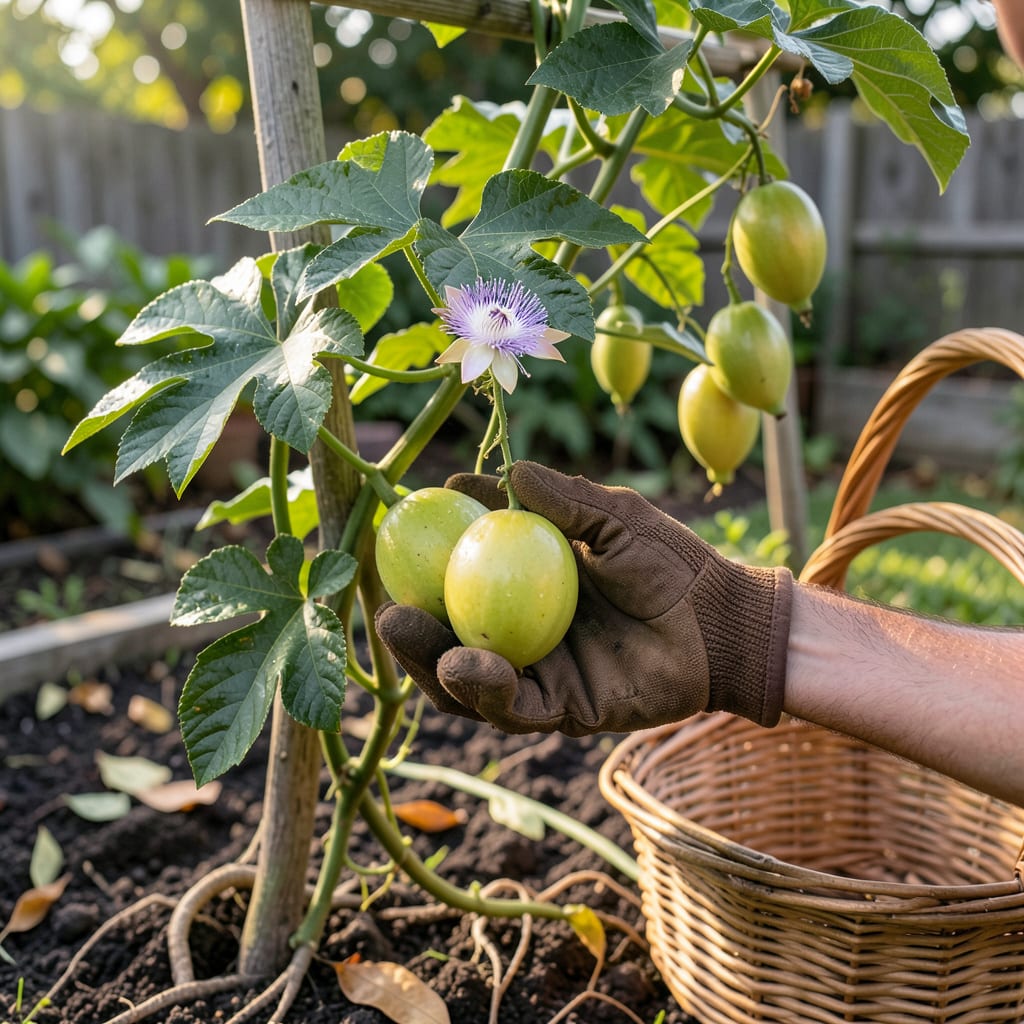 When to Pick Passion Fruit: Perfect Ripeness Signs for Sweet Harvests example with annotations