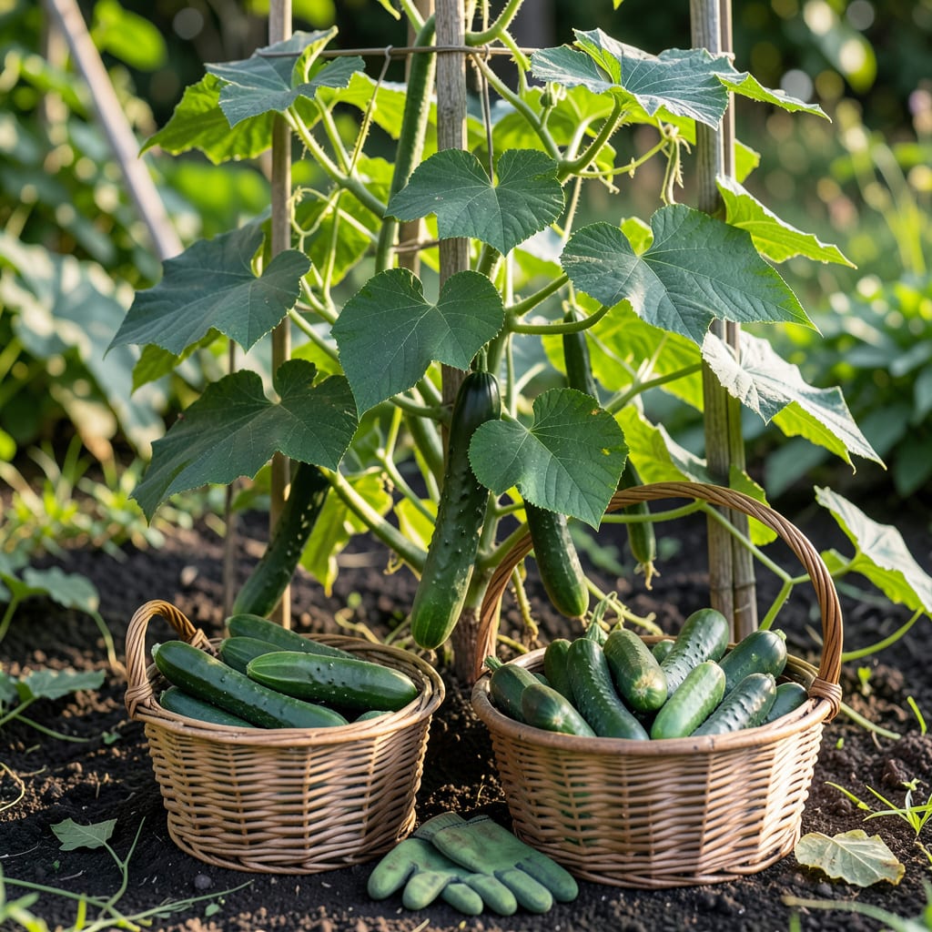 When to Pick Pickling Cucumbers: Timing Tips for Perfect Harvest illustration with key details