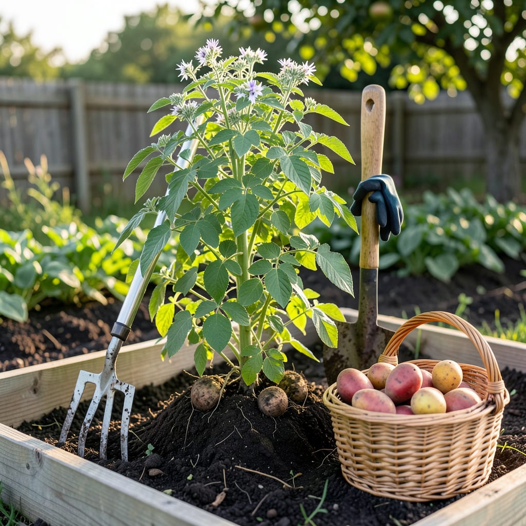 Visual representation of When to Pick Potatoes From Garden: Signs of Perfect Harvest Time