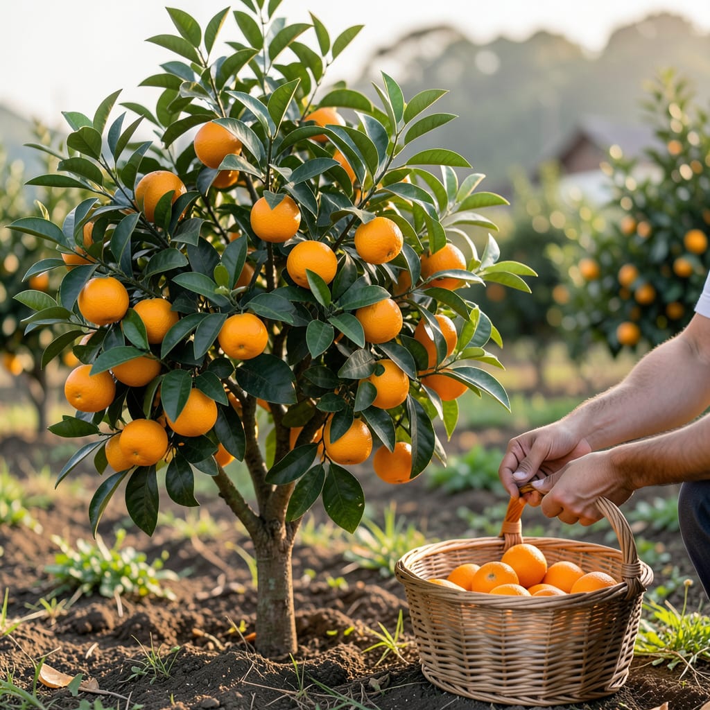 When to Pick Satsuma Oranges: Harvest at First Frost for Sweetness example with annotations