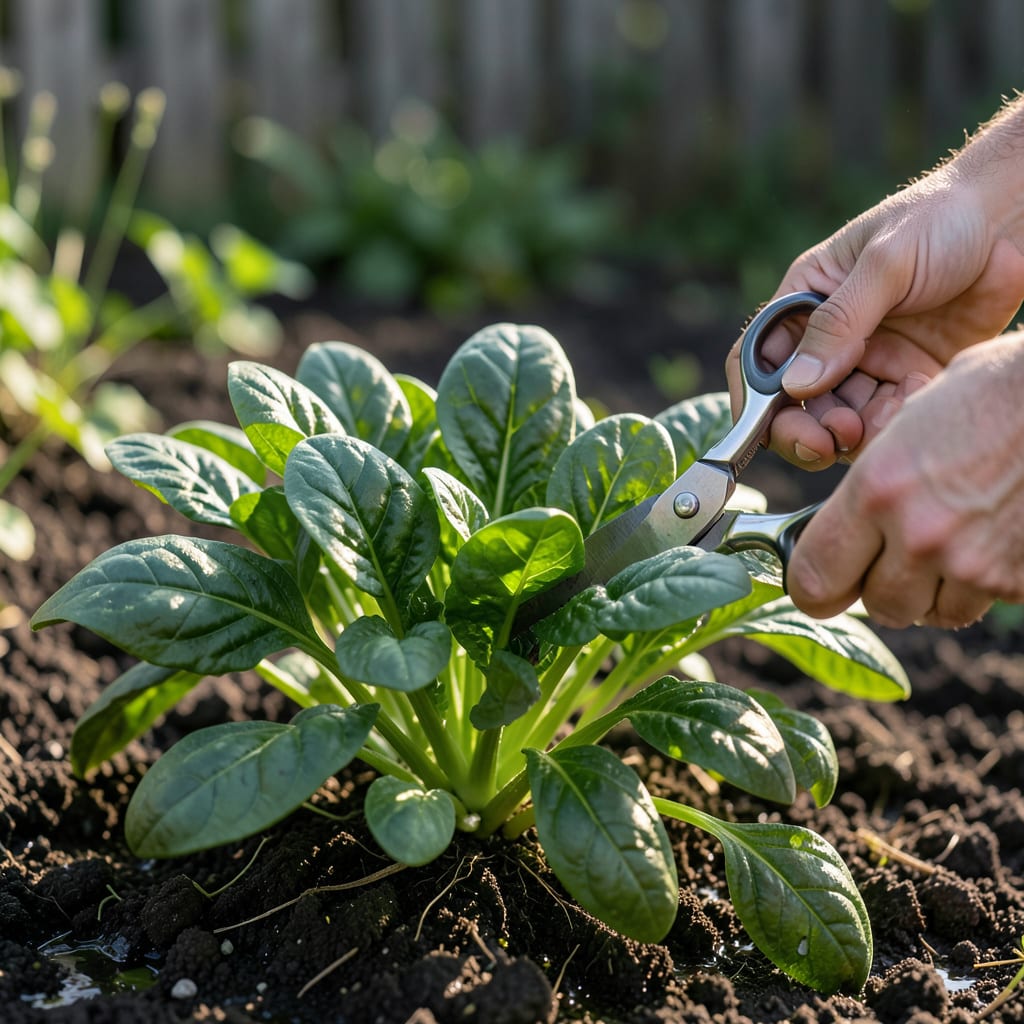 Visual representation of When to Pick Spinach Leaves: Harvest for Continuous Yields