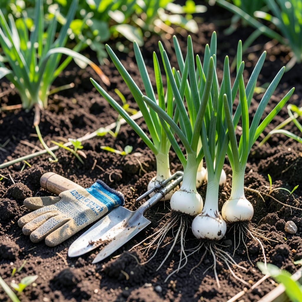 when to pick spring onions example with annotations