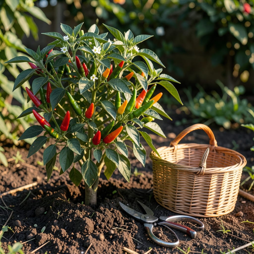 When To Pick Thai Hot Peppers: Color And Size Clues For Peak Heat illustration with key details