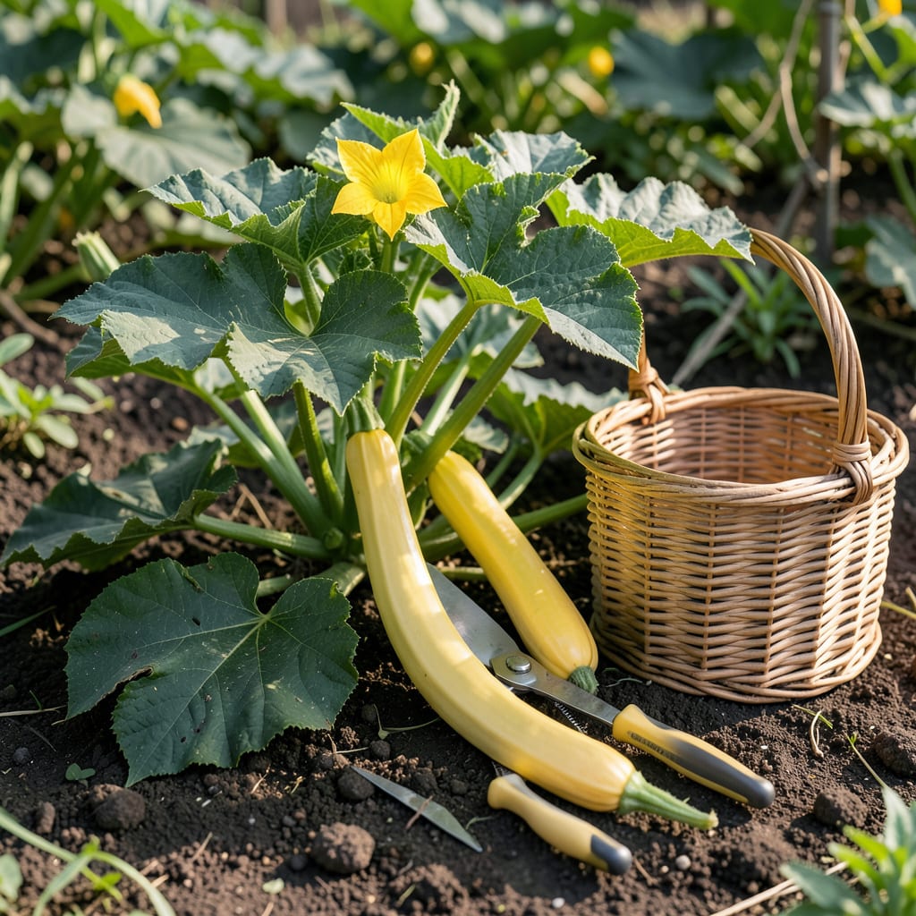 Visual representation of When to Pick Yellow Zucchini: Size and Skin Clues for Gardeners