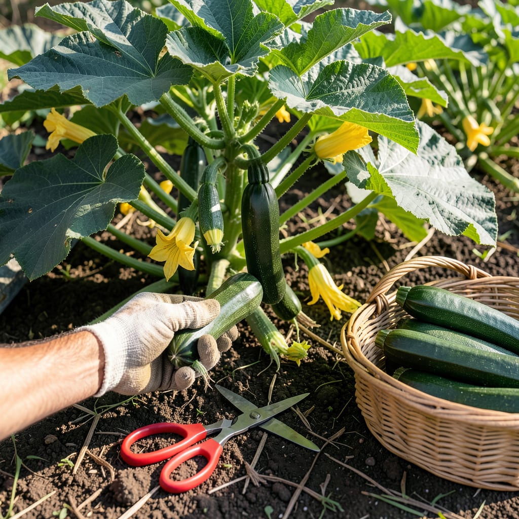 When to Pick Zucchini: Perfect Harvest Timing for Biggest Yields example with annotations