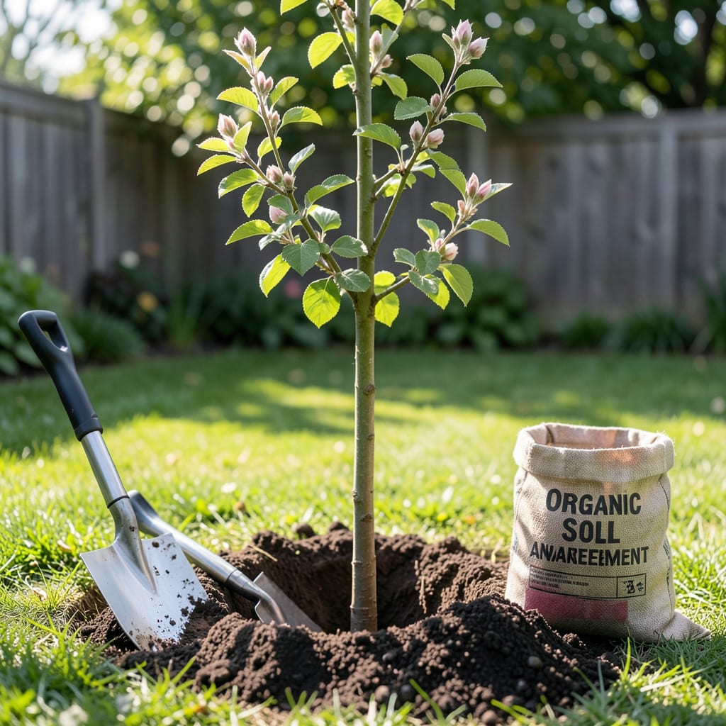 When to Plant Apple Trees in Indiana: Late Winter to Early Spring for Strong Roots example with annotations