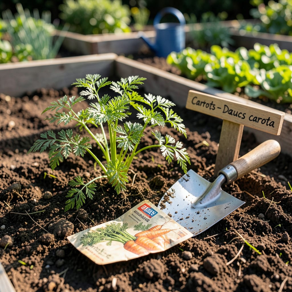 Visual representation of when to plant carrots in zone 7b