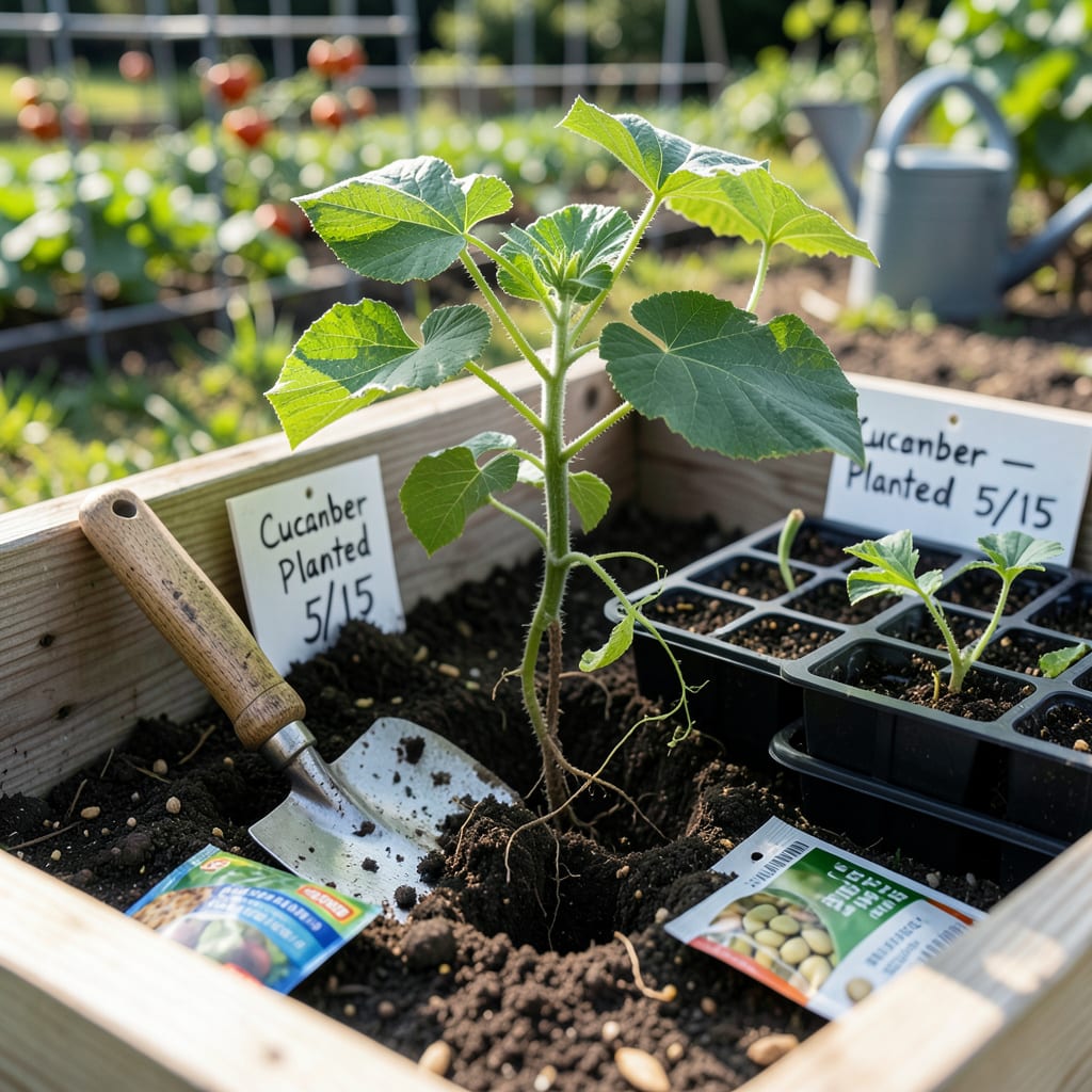 When to Plant Cucumbers in Kansas: Perfect Timing for Big Harvests example with annotations