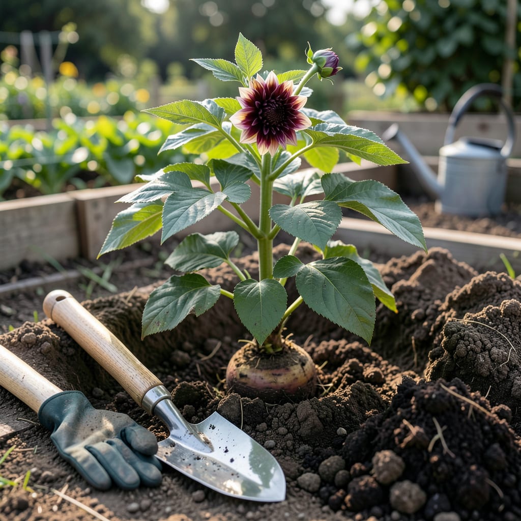 When to Plant Dahlias in Michigan: Perfect Timing for Stunning Blooms example with annotations