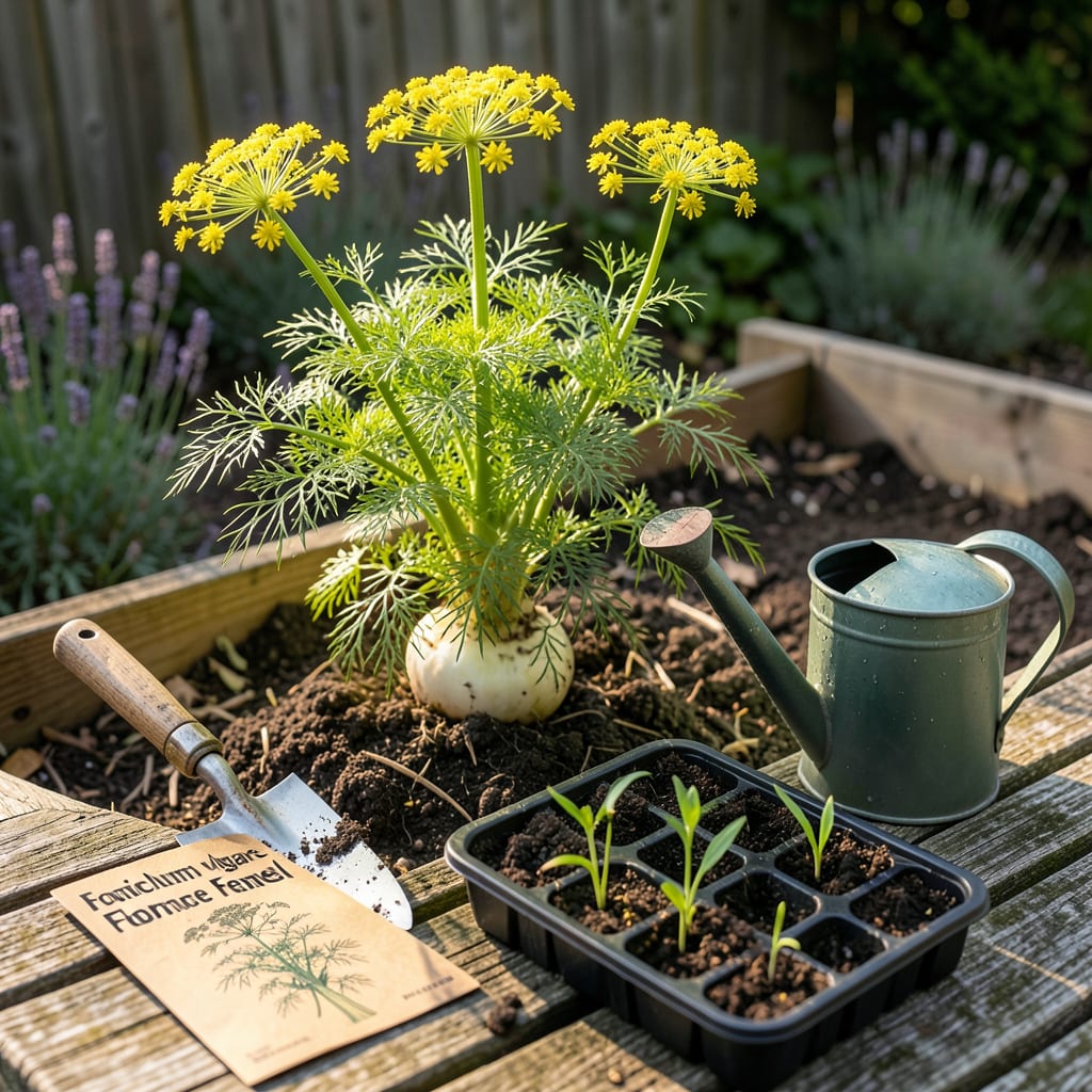 Visual representation of when to plant fennel in zone 9