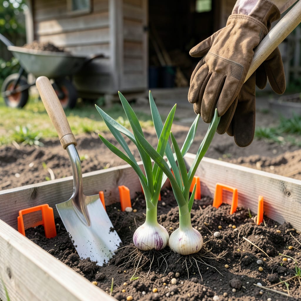 Visual representation of when to plant garlic in georgia