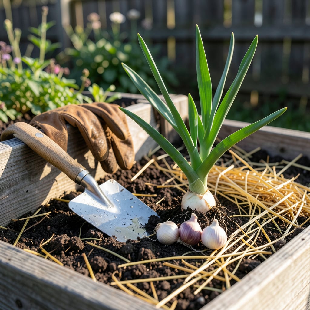 when to plant garlic in maine illustration with key details