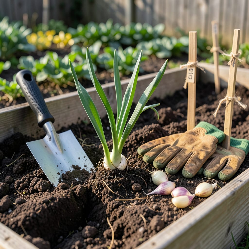 When to Plant Garlic in Minnesota: Fall Timing for Best Yields example with annotations
