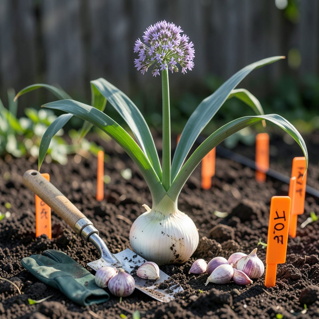 When to Plant Garlic in Zone 6B: Fall Timing for Robust Summer Harvests example with annotations