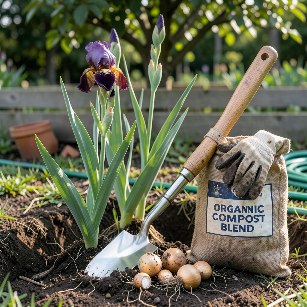 When to Plant Iris Bulbs in Georgia: Fall Timing for Spectacular Spring Blooms example with annotations