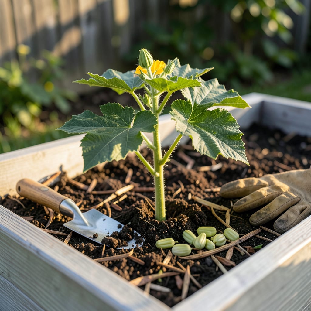 When to Plant Okra in NC: Soil Temp Secrets for a Lush Summer Crop example with annotations