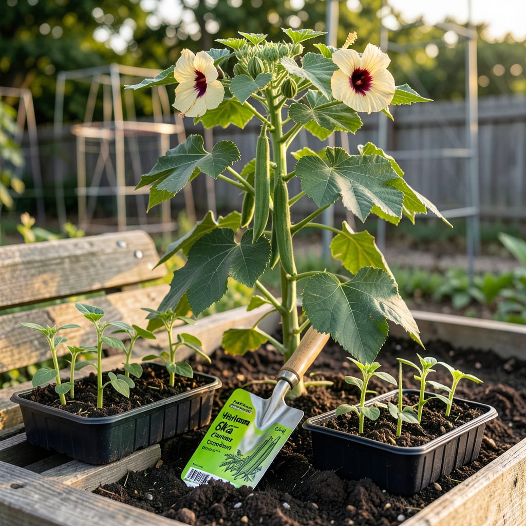 When to Plant Okra in Texas: Perfect Timing for Bigger Harvests illustration with key details