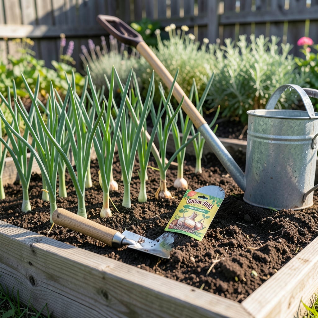when to plant onions in oklahoma illustration with key details