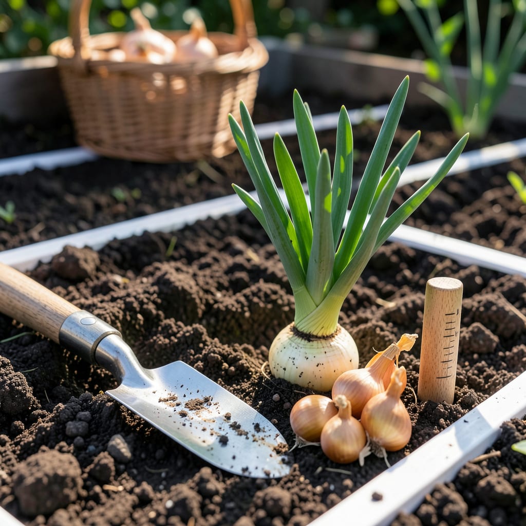 When to Plant Onions in Zone 8a: Fall & Spring Windows for Bigger Bulbs illustration with key details