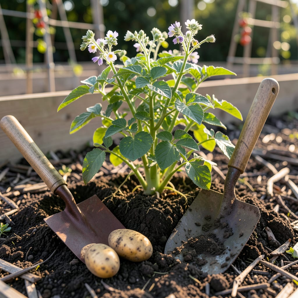 Visual representation of when to plant potatoes in zone 8