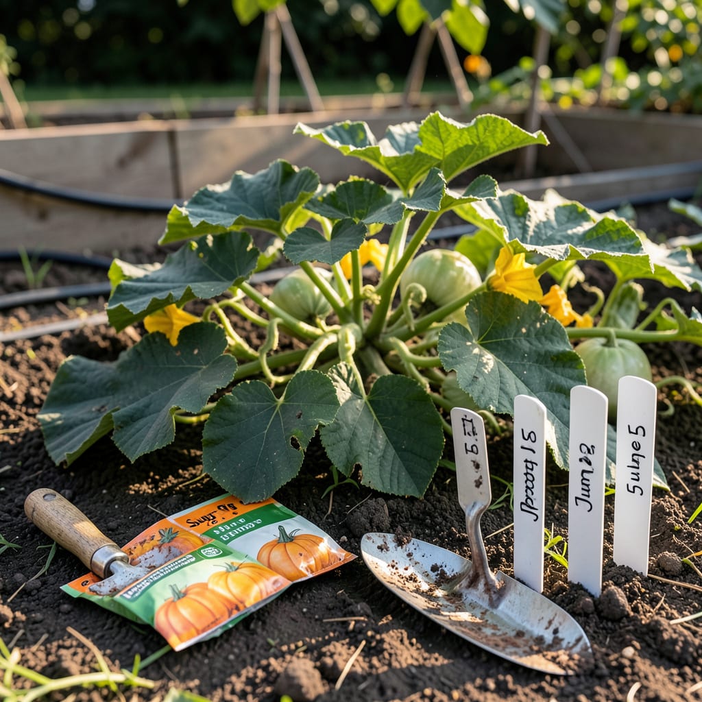 When to Plant Pumpkins in Wisconsin: Perfect Timing for Big Harvests example with annotations