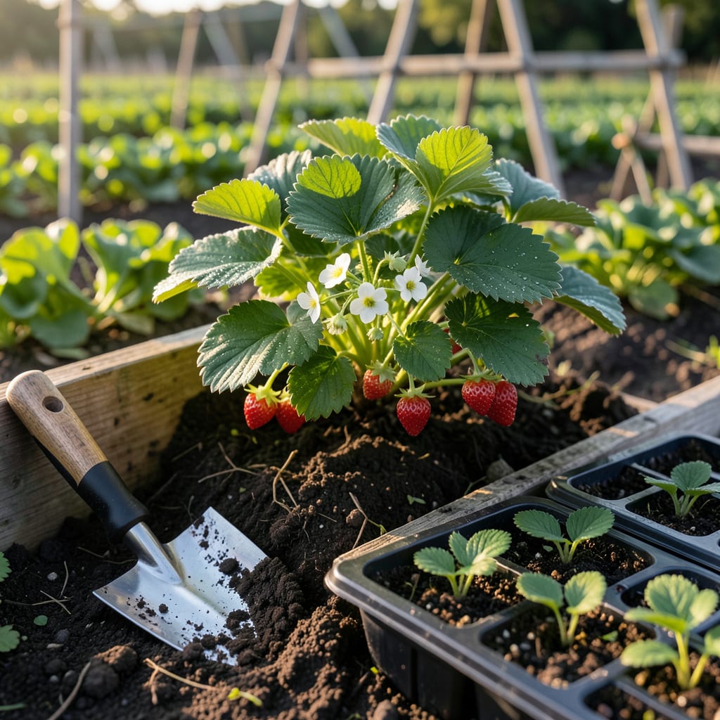 Visual representation of When to Plant Strawberries in GA: Piedmont vs Coastal Timing for Juiciest Berries