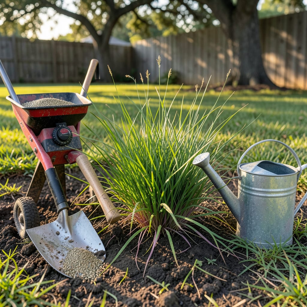 when to plant summer grass in az illustration with key details