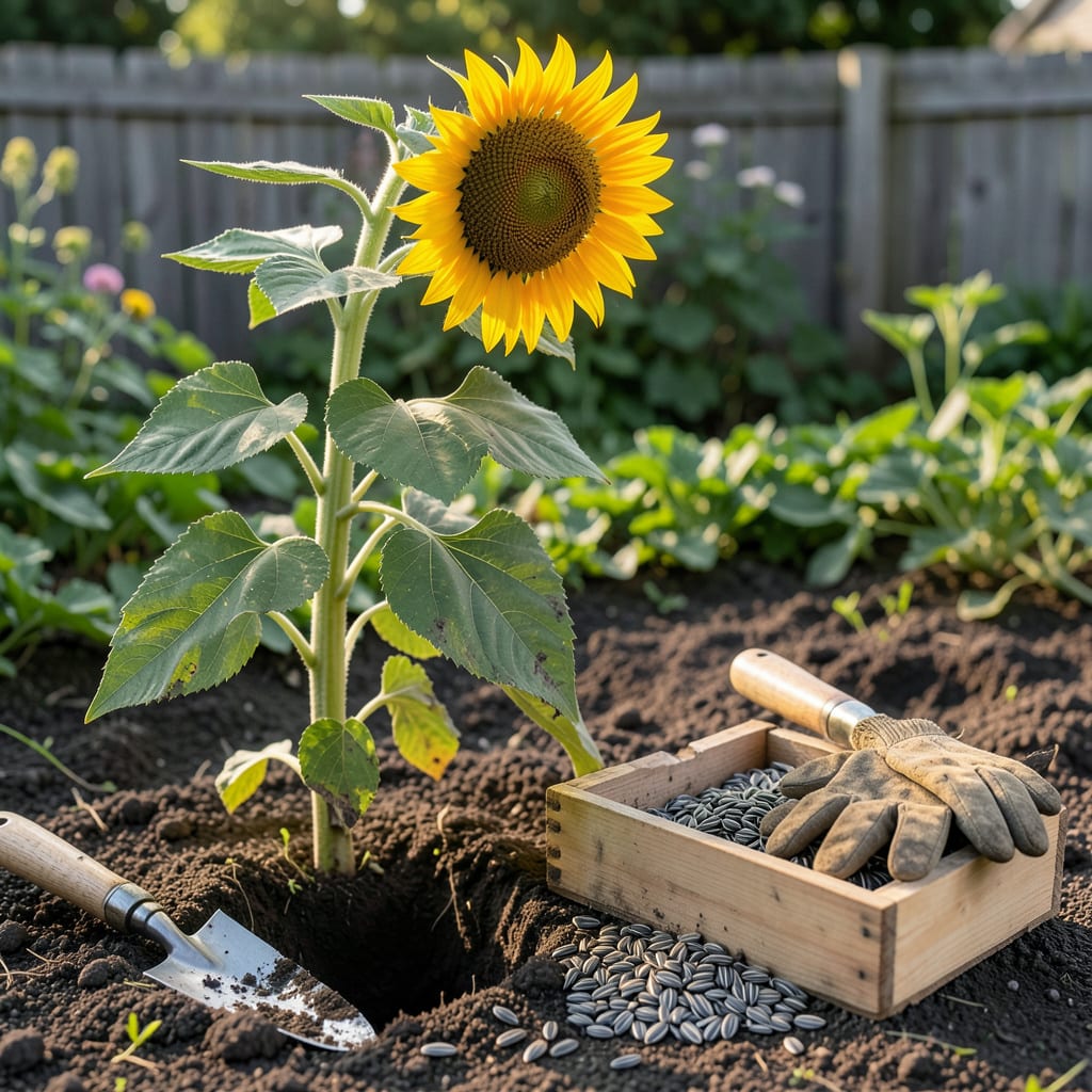 when to plant sunflowers in california illustration with key details