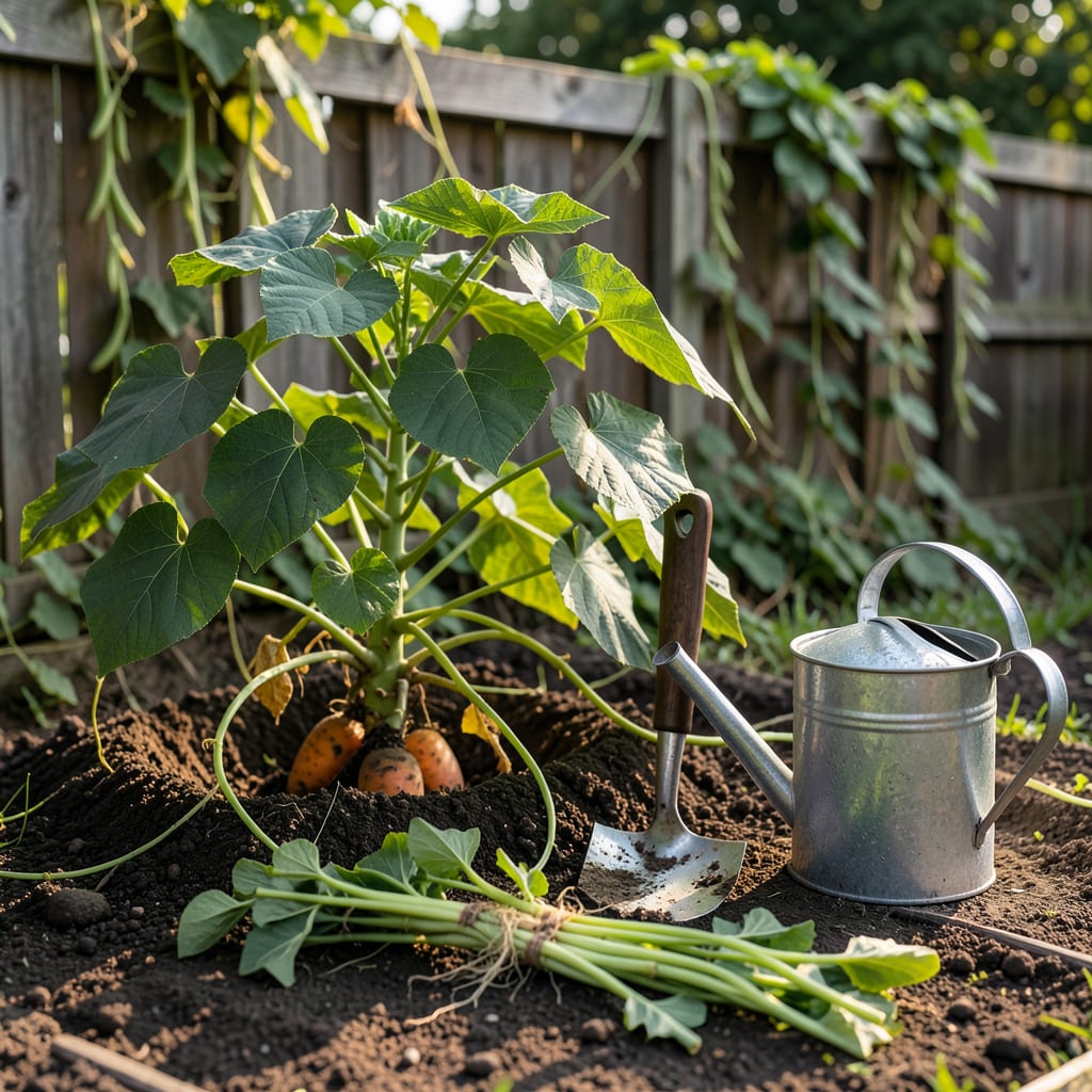 when to plant sweet potatoes in mississippi illustration with key details