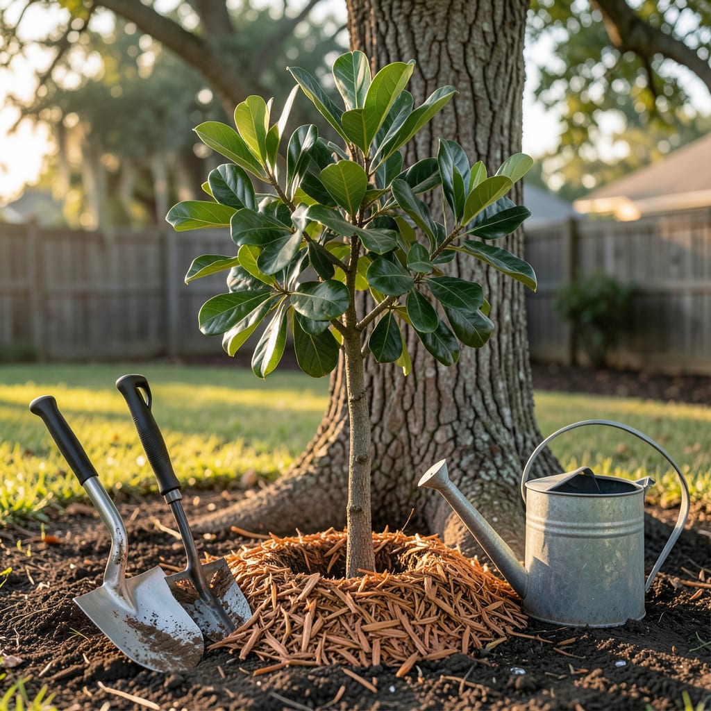 when to plant trees in north texas illustration with key details