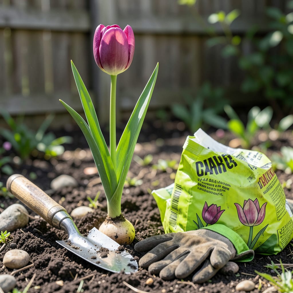 When to Plant Tulips in North Texas: Fall Timing for Spring Blooms example with annotations