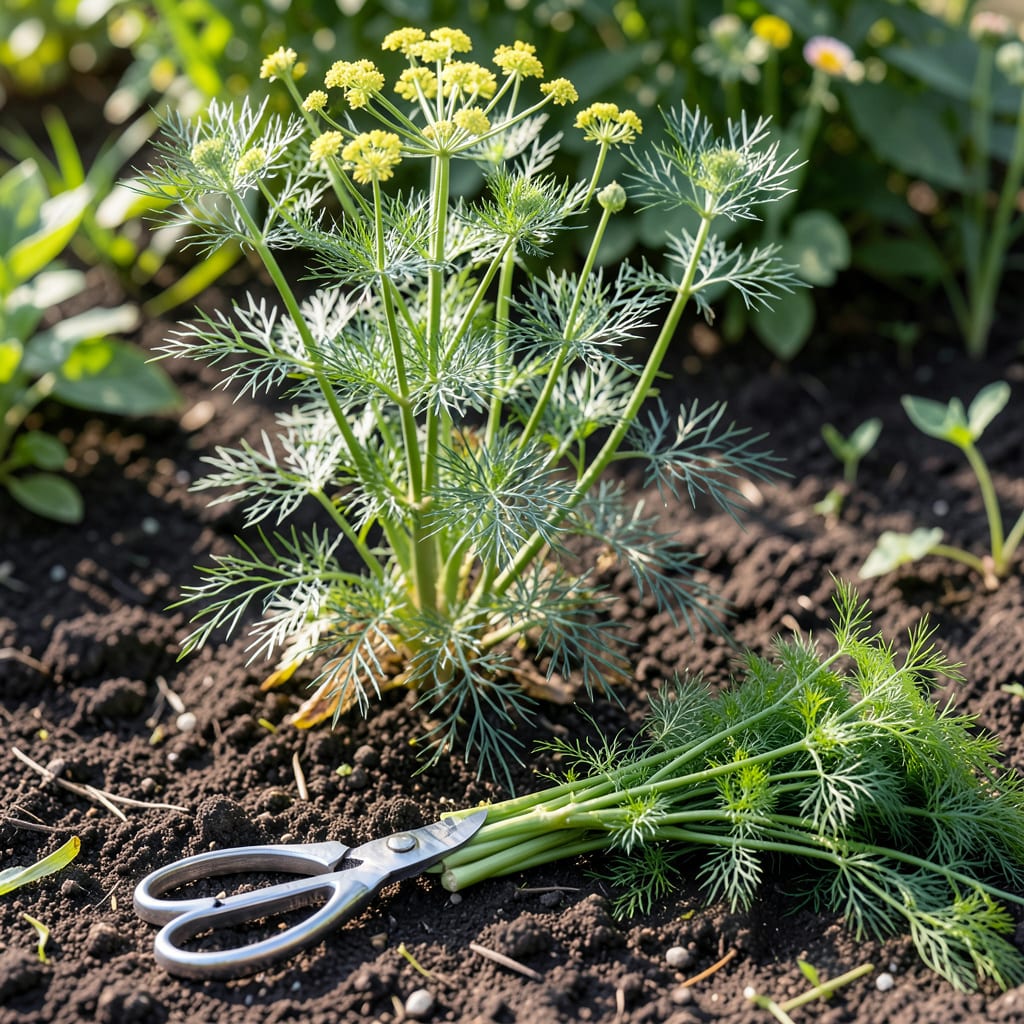 Where to Cut Dill When Harvesting: Pro Tips for Maximum Flavor example with annotations