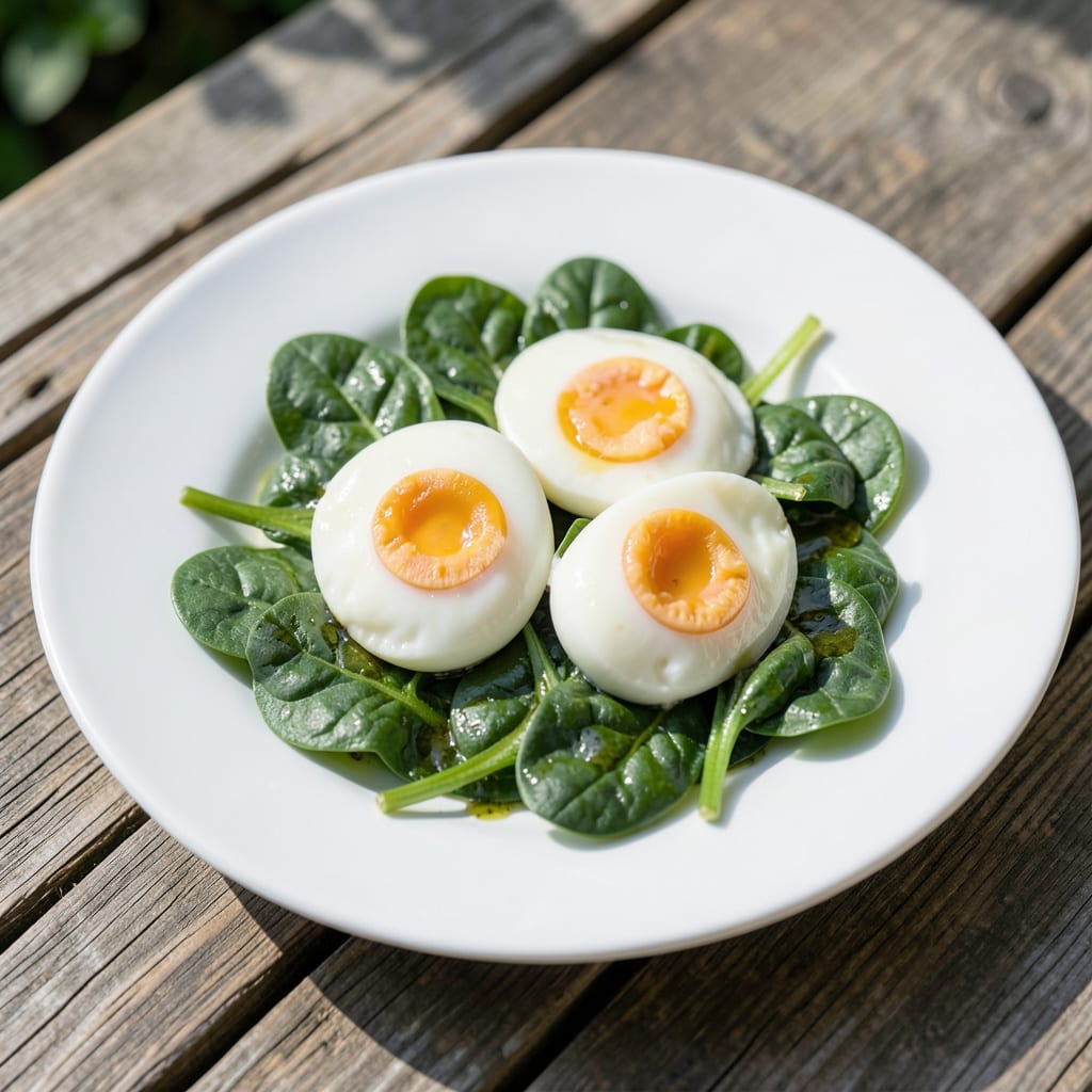 White Eggs on Spinach Leaves: Elegant Breakfast in Minutes detailed visual guide