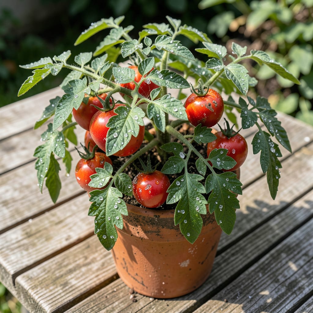 Visual representation of white flies on tomatoes