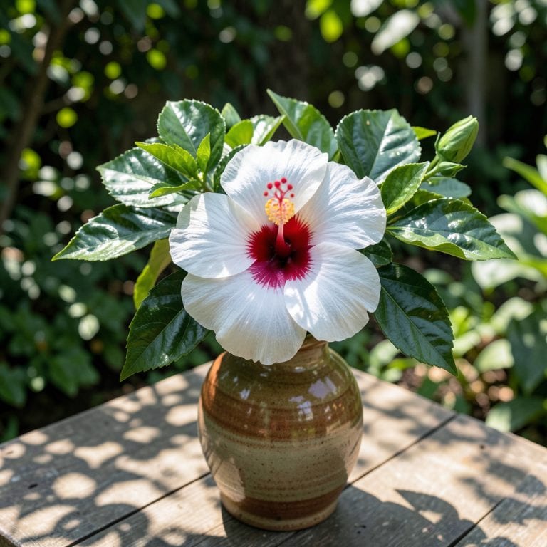 White Hibiscus With Red Center: Tropical Elegance for Your Garden White Hibiscus With Red Center: Tropical Elegance for Your Garden